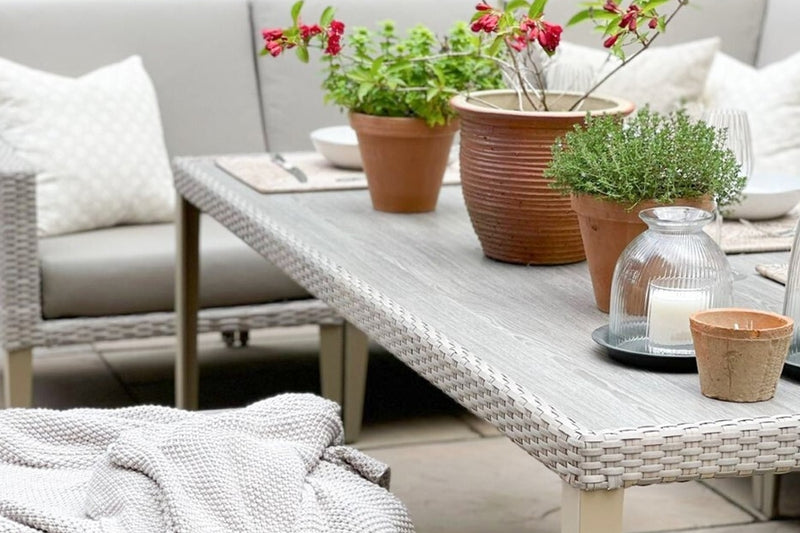 Hampstead Stone Rattan Modular Sofa Set E
