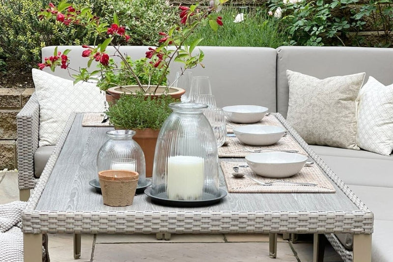 Hampstead Stone Rattan Modular Sofa Set B