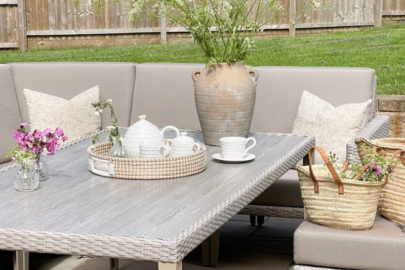 Hampstead Stone Rattan Modular Sofa Set E