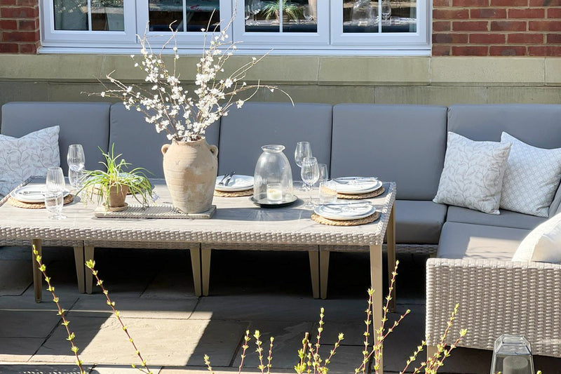 Hampstead Stone Rattan Modular Sofa Set C
