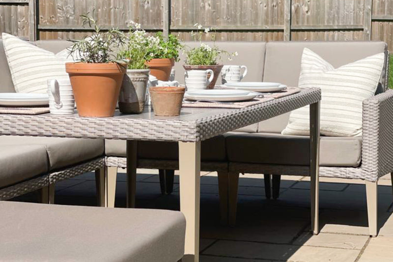 Hampstead Stone Rattan Modular Sofa Set E