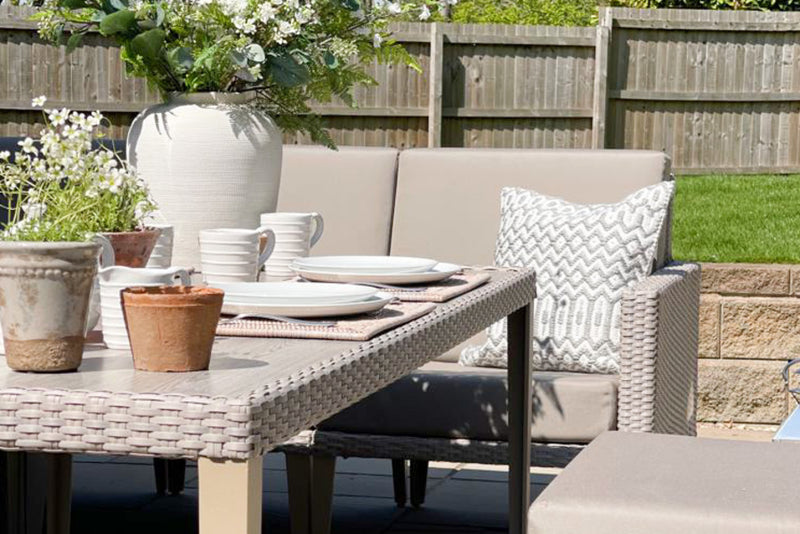 Hampstead Stone Rattan Modular Sofa Set B