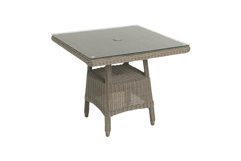 90cm Kensington Square Dining Table with 4 Dining Armchairs