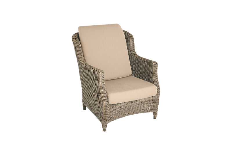 Kensington High Back Lounge Armchair with Footstool