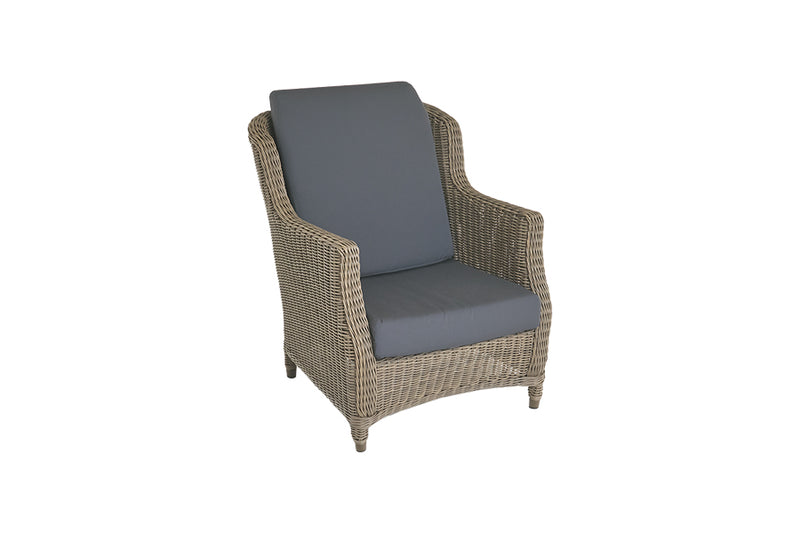 Kensington High Back Lounge Armchair with Footstool