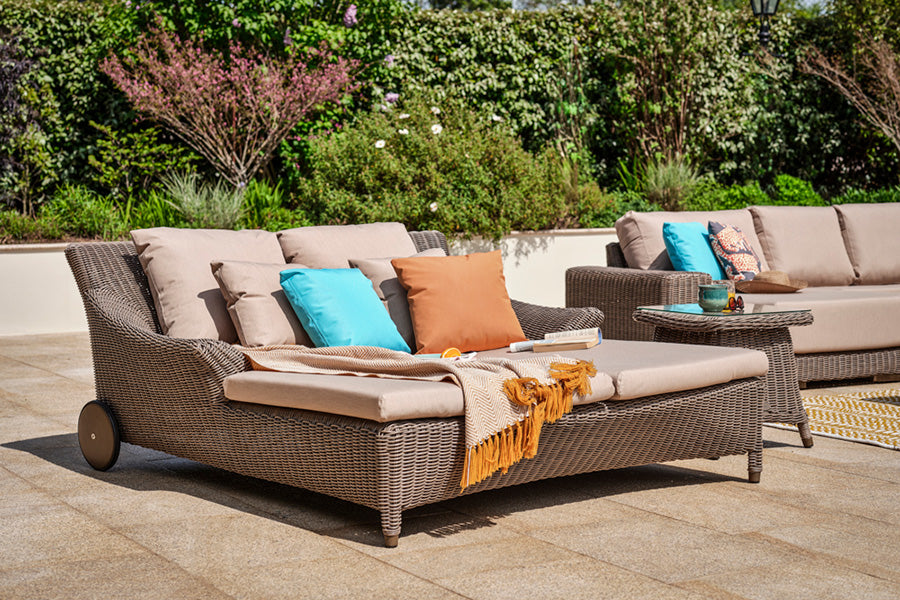 Kensington Double Sunbed Premium Rattan Bridgman