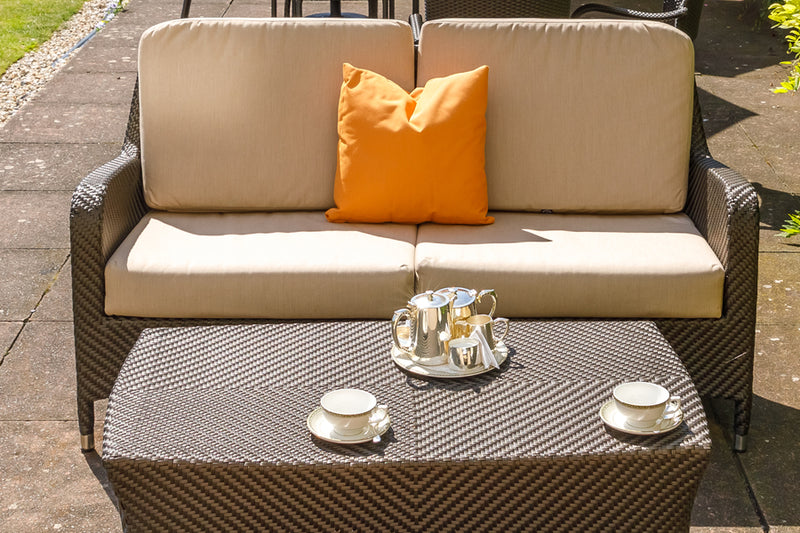 Windsor Bronze 2 Seater Sofa with 2 Lounge Armchairs & Rectangular Coffee Table
