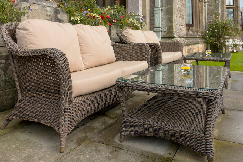 Marlow 2 Seater Sofa with 2 Lounge Armchairs & Rectangular Coffee Table
