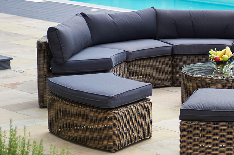 7 Piece Mayfair Curved Rattan Modular Sofa Set