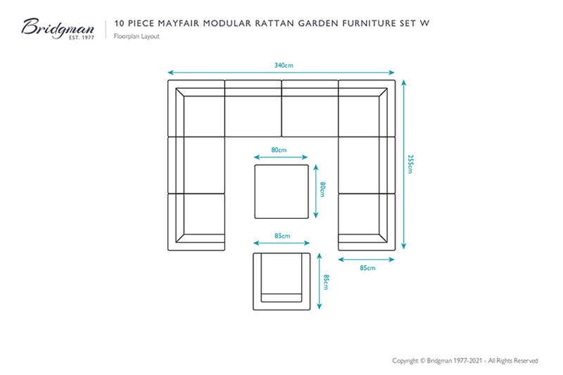 Mayfair Rattan Modular Sofa Set W