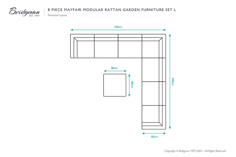 Mayfair Rattan Modular Sofa Set L