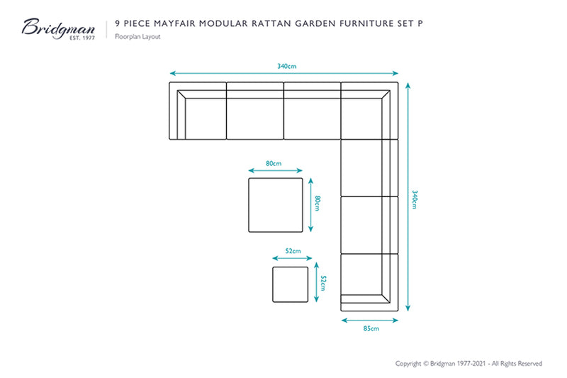 Mayfair Rattan Modular Sofa Set P