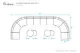 Cliveden Rattan Curved Modular Sofa Set A