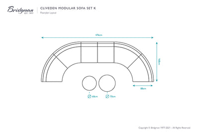 Cliveden Rattan Curved Modular Sofa Set K