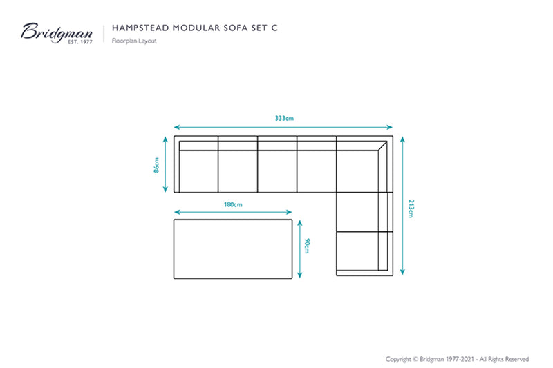 Hampstead Stone Rattan Modular Sofa Set C