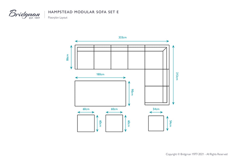 Hampstead Stone Rattan Modular Sofa Set E