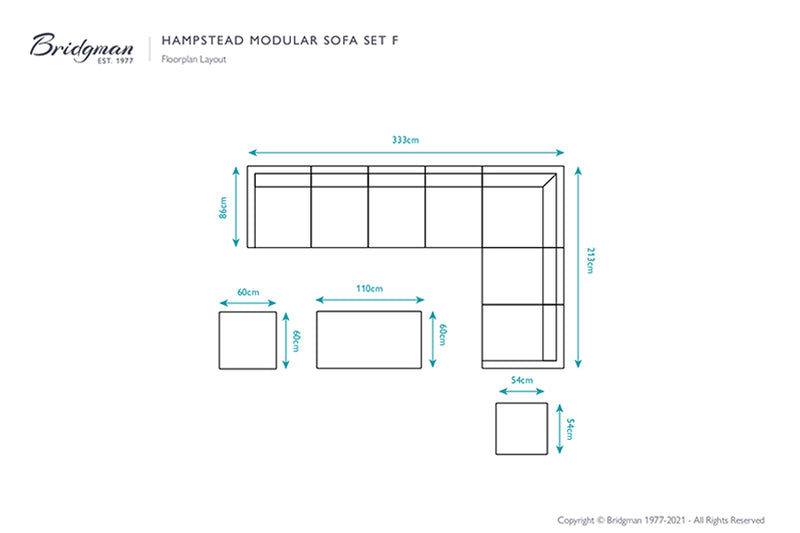 Hampstead Stone Rattan Modular Sofa Set F