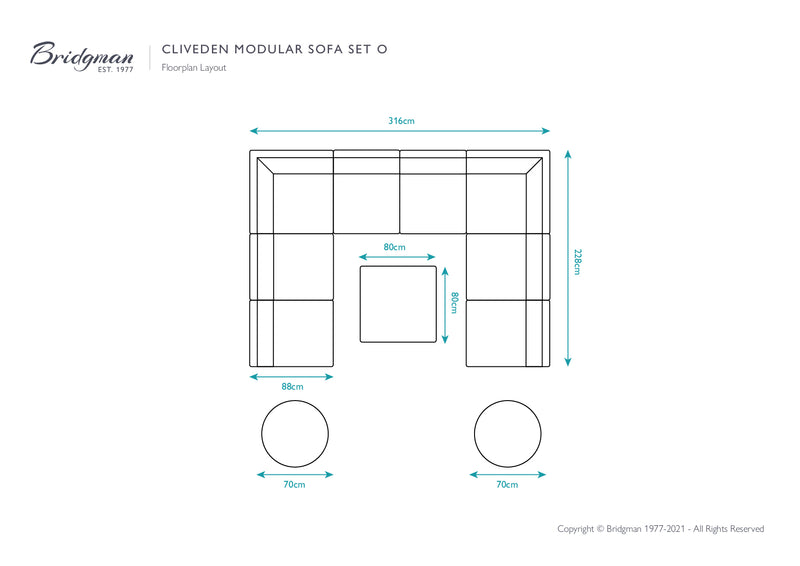 Cliveden Rattan Modular Sofa Set O