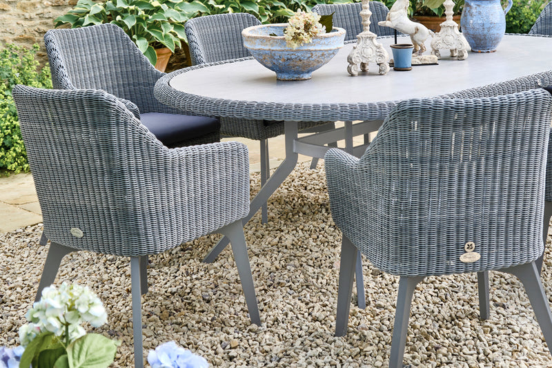 Cliveden Dining Armchair with Aluminium Legs