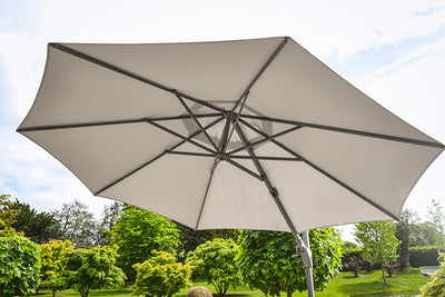 Siesta 3.5m Cantilever Grey Parasol with Anthracite Wheel Base