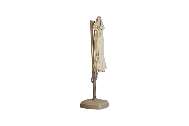Siesta 3.5m Cantilever Almond Parasol with Almond Wheel Base