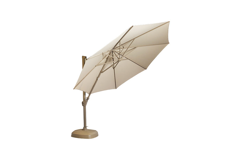Siesta 3.5m Cantilever Almond Parasol with Almond Wheel Base