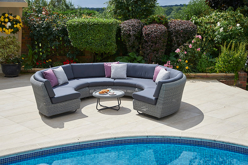 Cliveden Rattan Curved Modular Sofa Set G