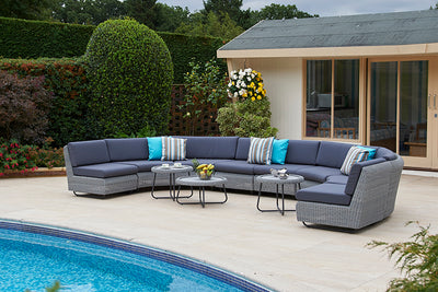 Cliveden Rattan Curved Modular Sofa Set B