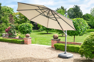 Siesta 3.5m Cantilever Grey Parasol with Anthracite Wheel Base