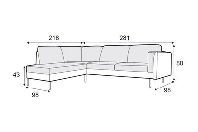 Sunbury Right Hand Chaise Corner Sofa Set 1