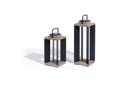 Myrtle Weathered Teak Solar Lantern