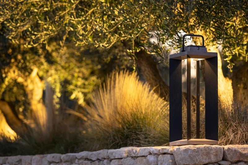 Myrtle Weathered Teak Solar Lantern