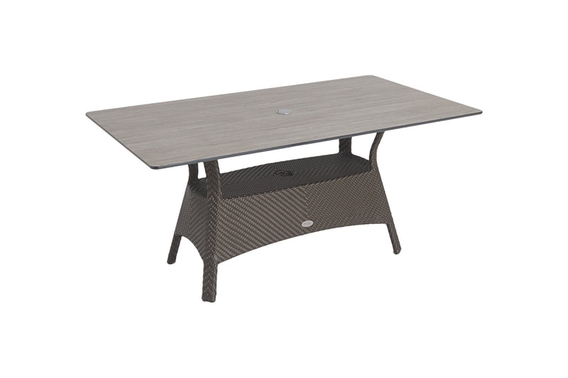 160cm Windsor Bronze Rectangular Dining Table with 6 Stacking Armchairs