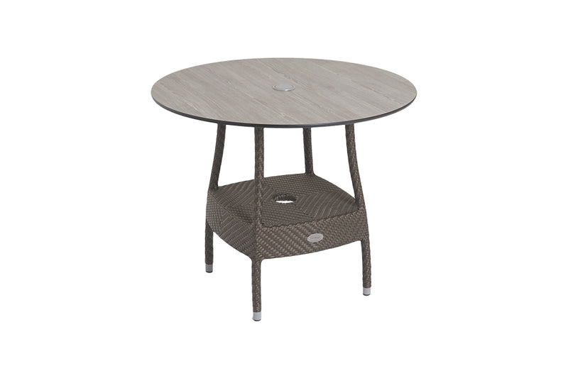 90cm Windsor Bronze Round Dining Table with 4 Stacking Armchairs