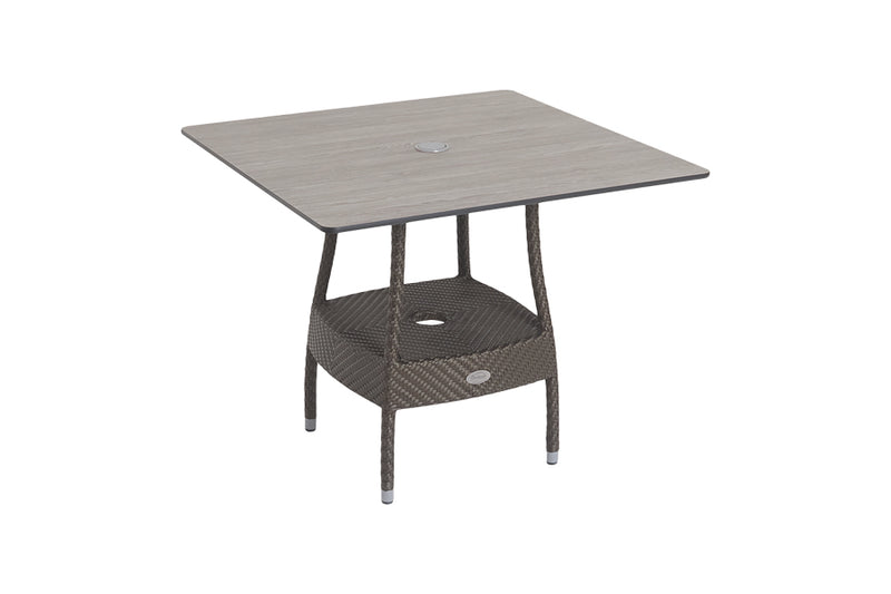 90cm Windsor Bronze Square Dining Table with 4 Stacking Armchairs