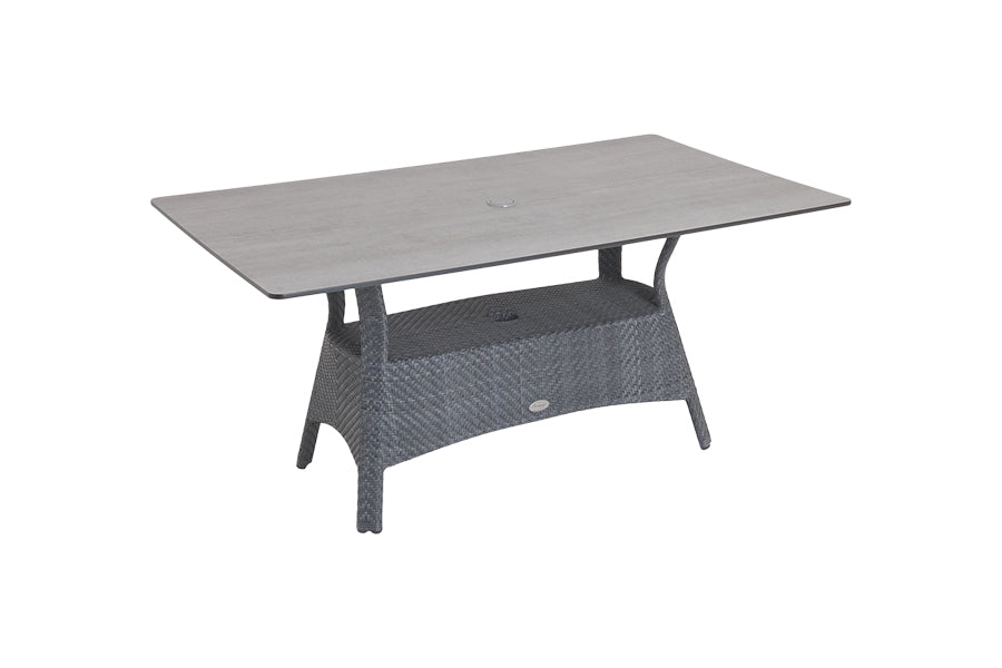 160cm Windsor Grey Rectangular Dining Table Premium Rattan