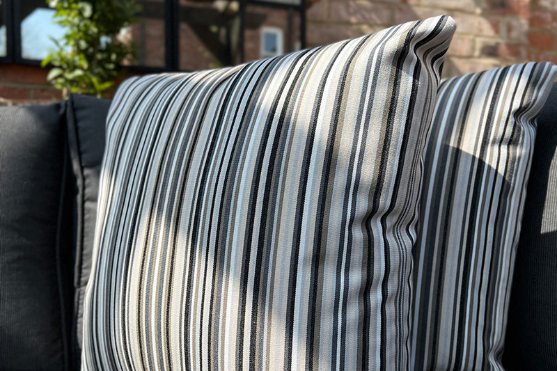 Taupe Striped Waterproof Scatter Cushion