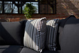 Taupe Striped Waterproof Scatter Cushion