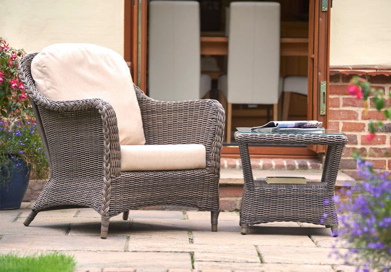 Marlow Lounge Armchair with Square Side Table