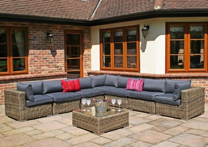 Mayfair Rattan Modular Sofa Set L