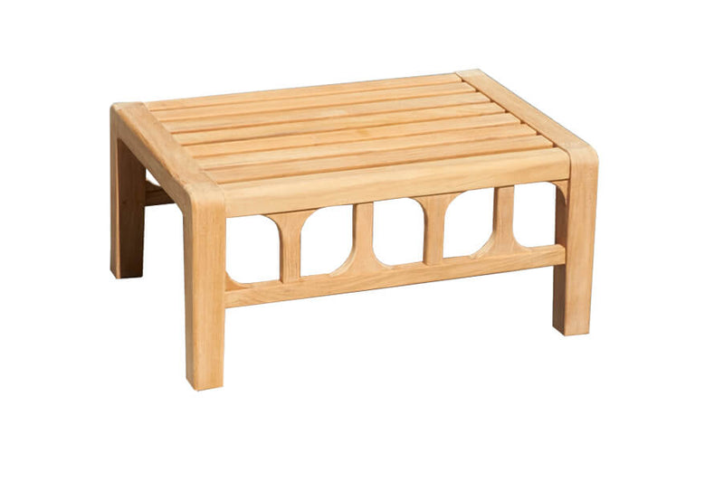 Lodge Footstool with Waterproof Cushion