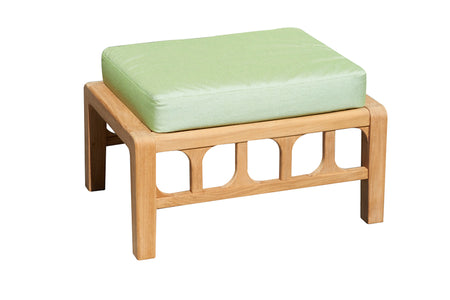 Lodge Footstool with Waterproof Cushion