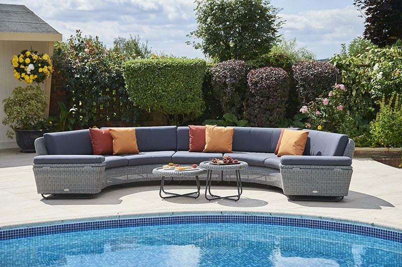 Cliveden Rattan Curved Modular Sofa Set C