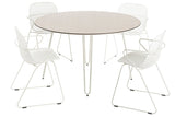 CLEARANCE | 130cm Remy Round Dining Table - Cream/Natural
