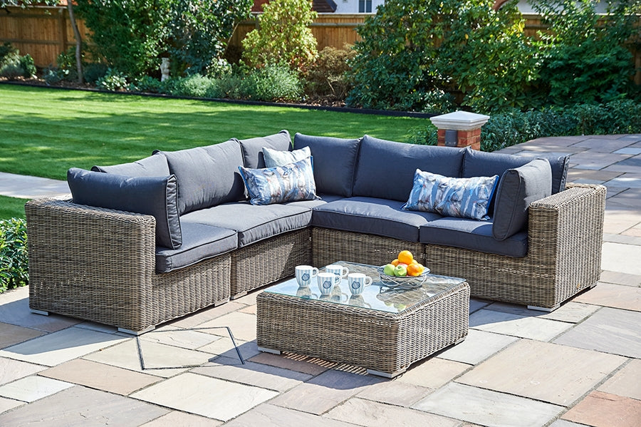 Garden Corner Rattan Garden Sofa Grey Weston Seater Rattan Garden