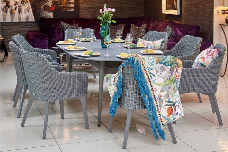 Bespoke Henley Porcelain Slate & Aluminium Dining Table