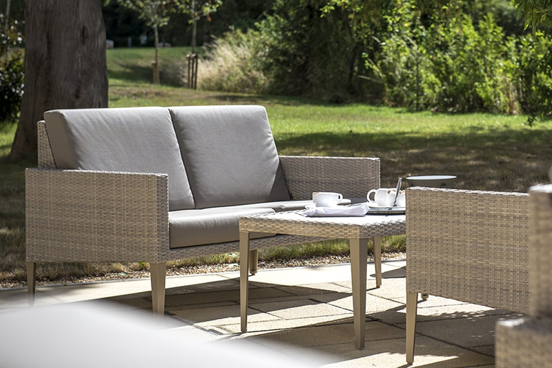 Hampstead Stone 2 Seater Sofa with 2 Lounge Armchairs & Rectangular Coffee Table