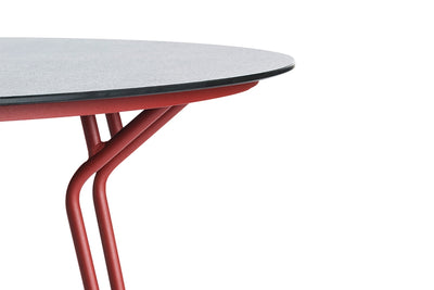 130cm Remy Round Dining Table - Red/Black | Bridgman
