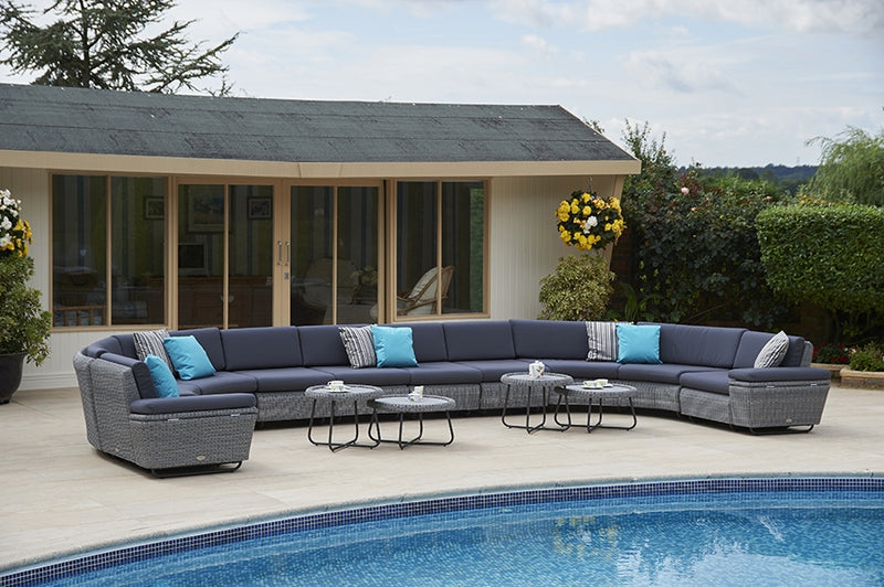 Cliveden Rattan Curved Modular Sofa Set A