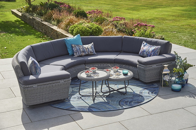 Cliveden Rattan Curved Modular Sofa Set E
